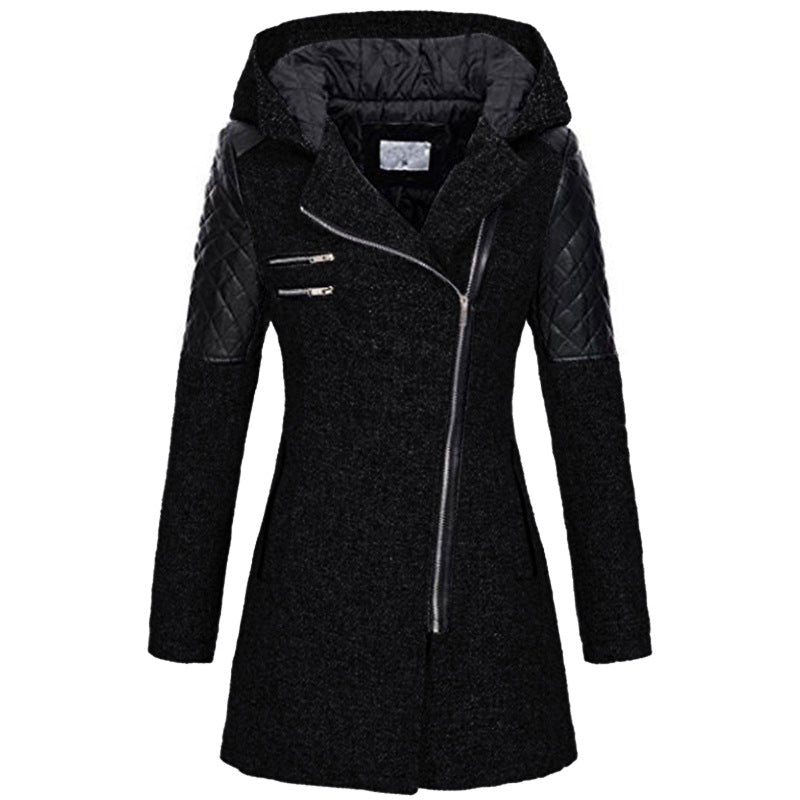 Women's Asymmetrical Zip Hoodie Coat