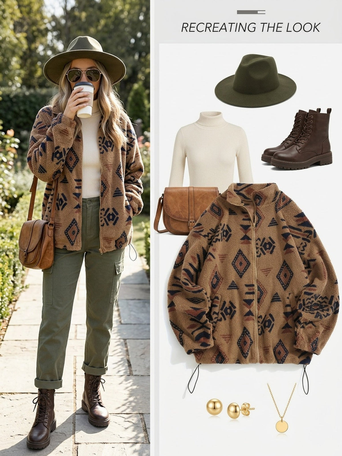 Lorraine | Printed Zip-Up Jacket