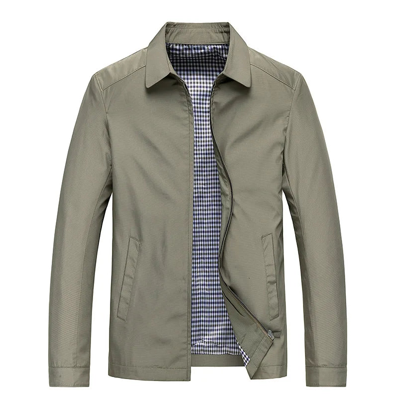 Minimalist Zip Front Casual Summer Jacket for Men