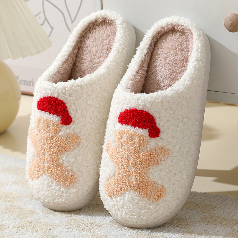Maja | Cozy Christmas Slippers Featuring Santa, Moose, and Gingerbread Man