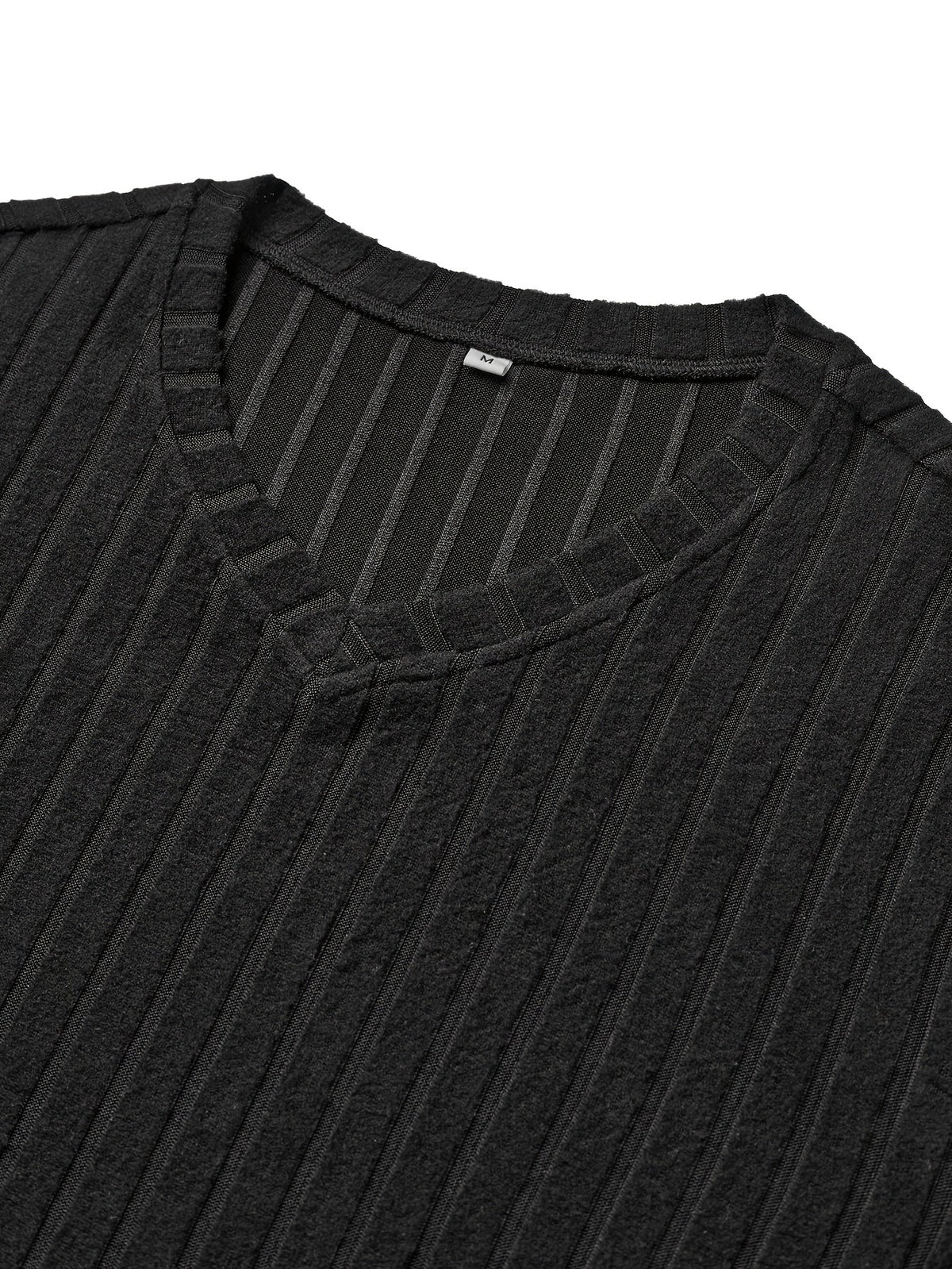 Bryce | Long Sleeve Ribbed V-Neck Top
