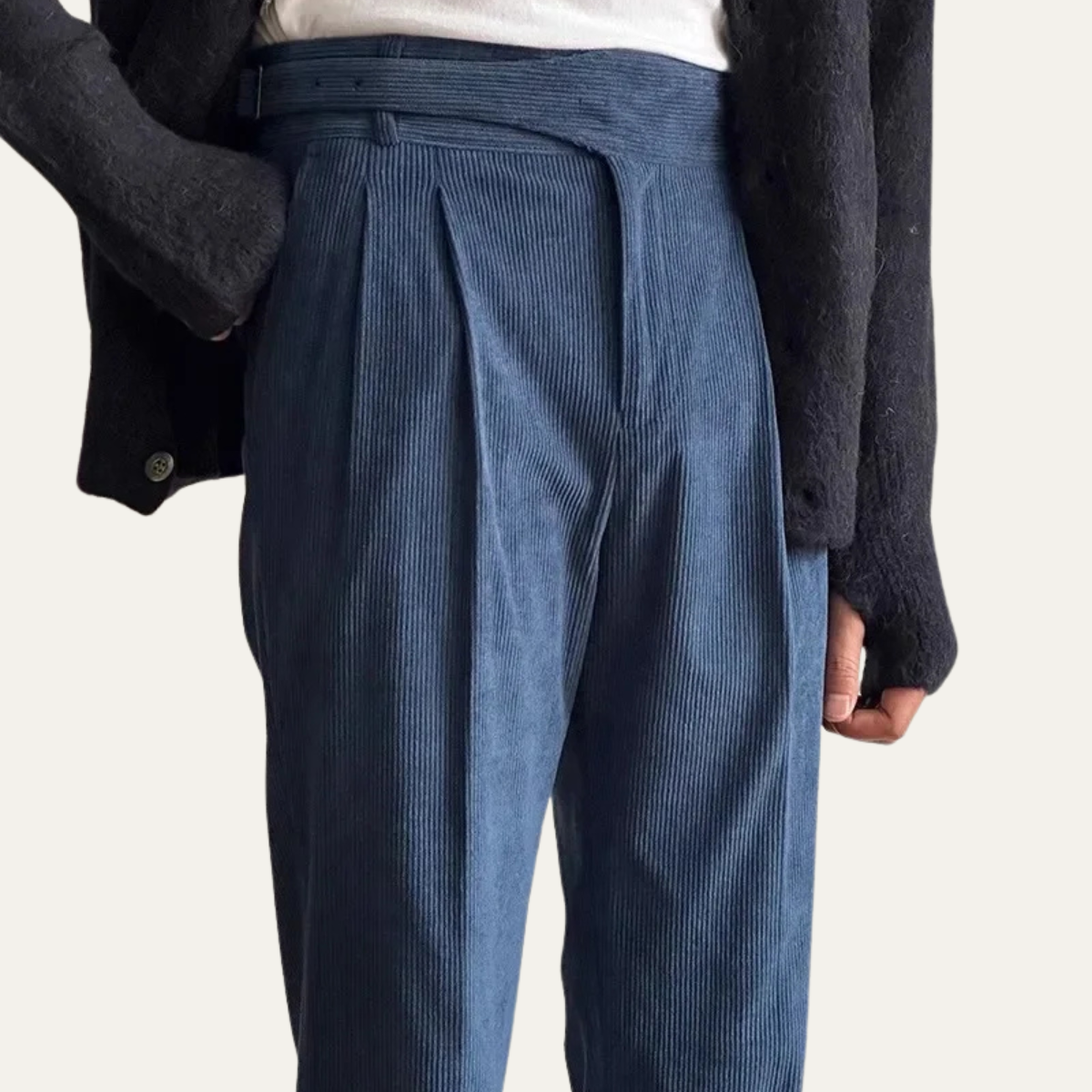 The Elmhurst Men’s Retro High Waist Pleated Trousers