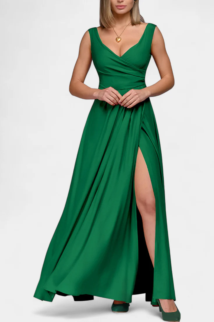 Sleeveless Maxi Dress with Split for Women