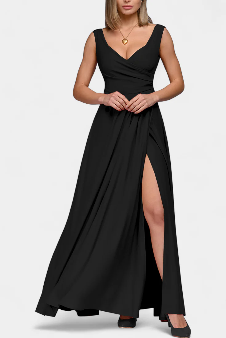 Sleeveless Maxi Dress with Split for Women