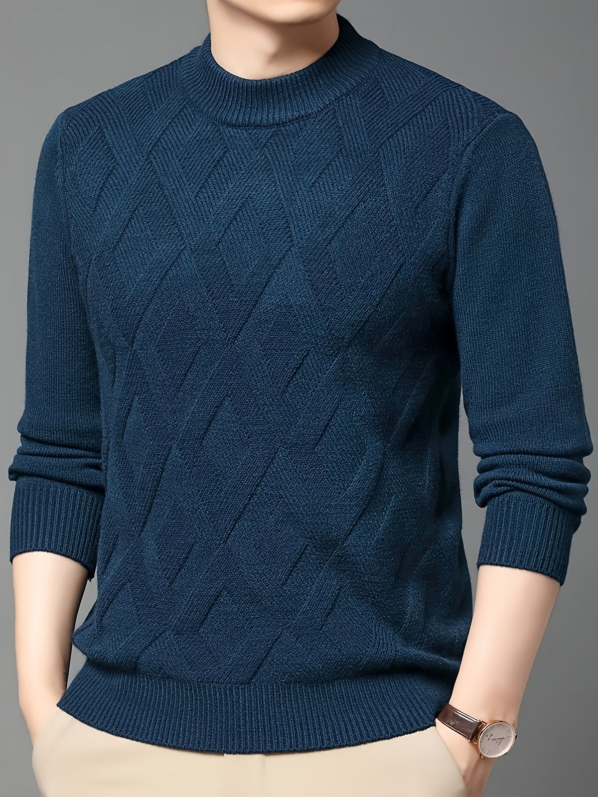 Leland | Textured Mock Neck Sweater