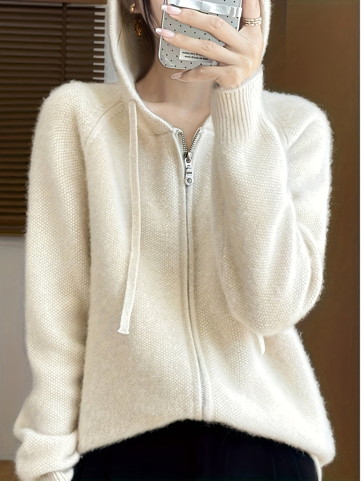 Cassidy | Comfortable Hooded Zip-Up Cardigan