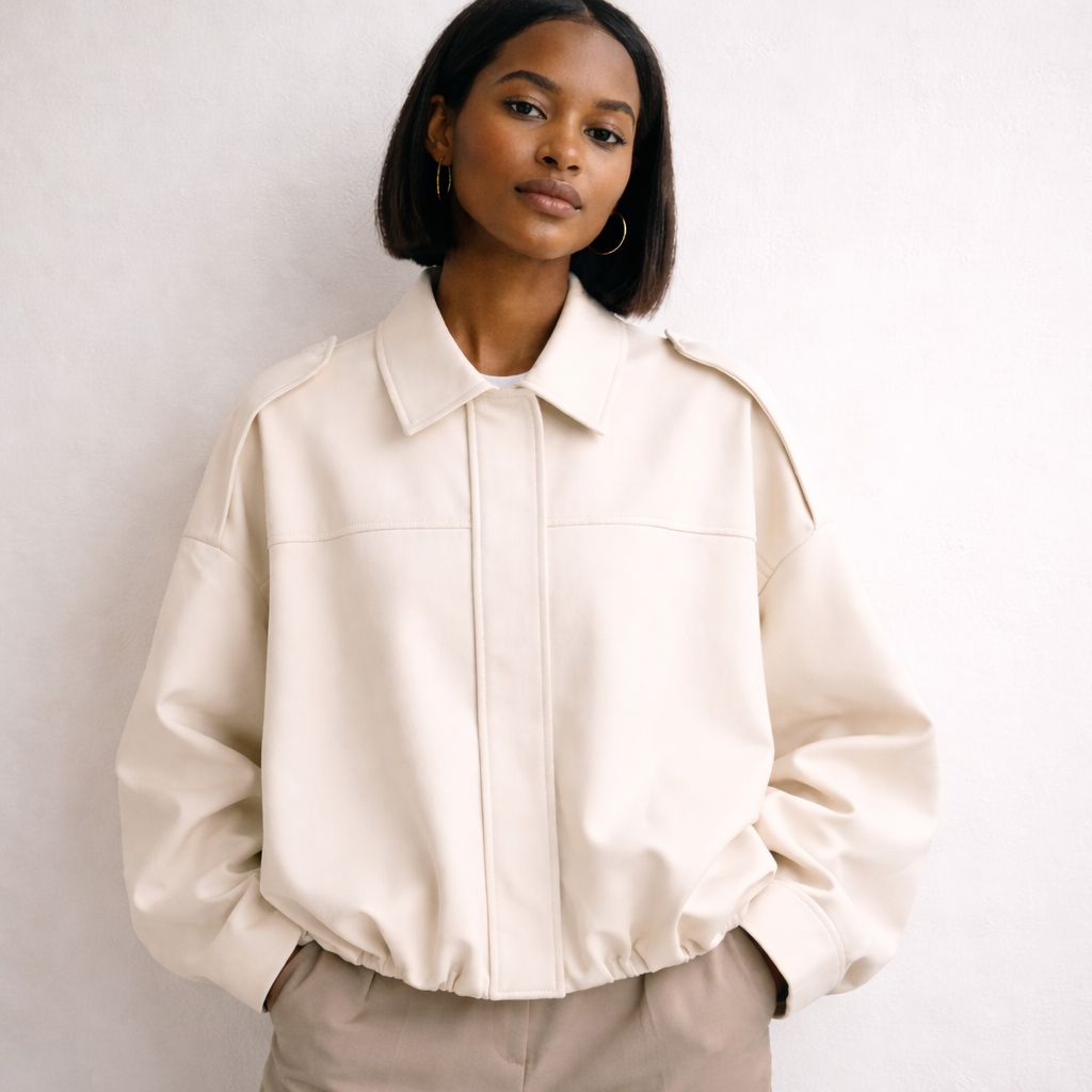 FRESH LABEL | Hailey Oversized Bomber Jacket