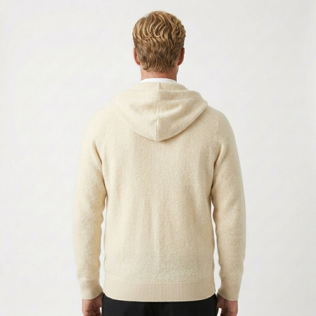 HOLLANDEN | MERINO WOOL CARDIGAN WITH HOOD FOR MEN
