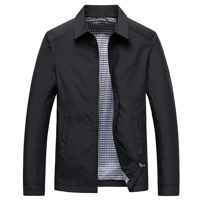 Minimalist Zip Front Casual Summer Jacket for Men