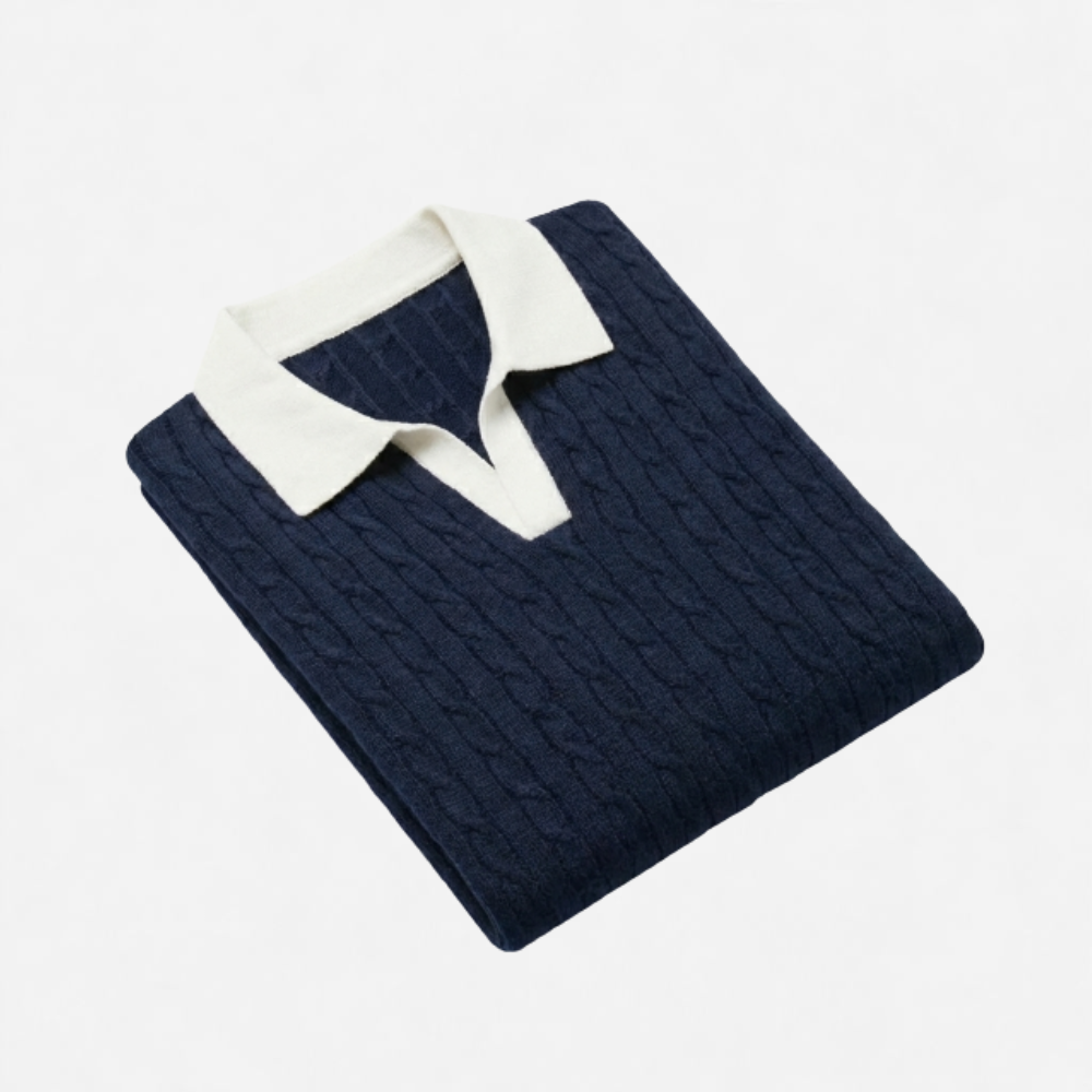 OLDMONEYLOOK | Men’s Classic Summer Knit Polo Shirt