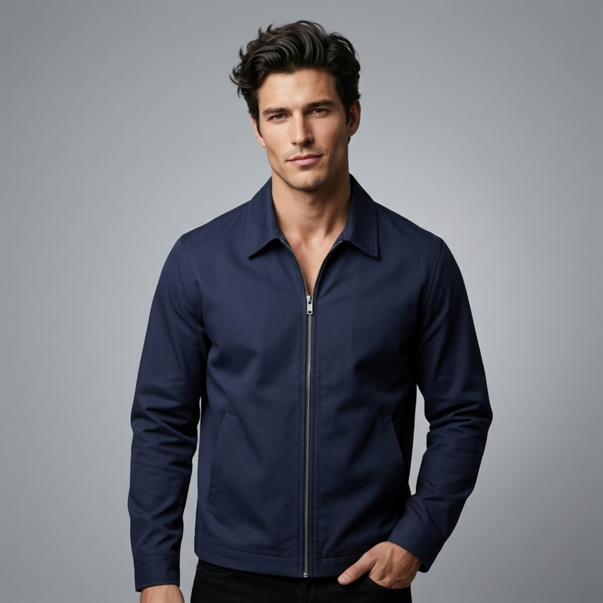 The Oakridge Men’s Harrington Lightweight Zip Up Jacket