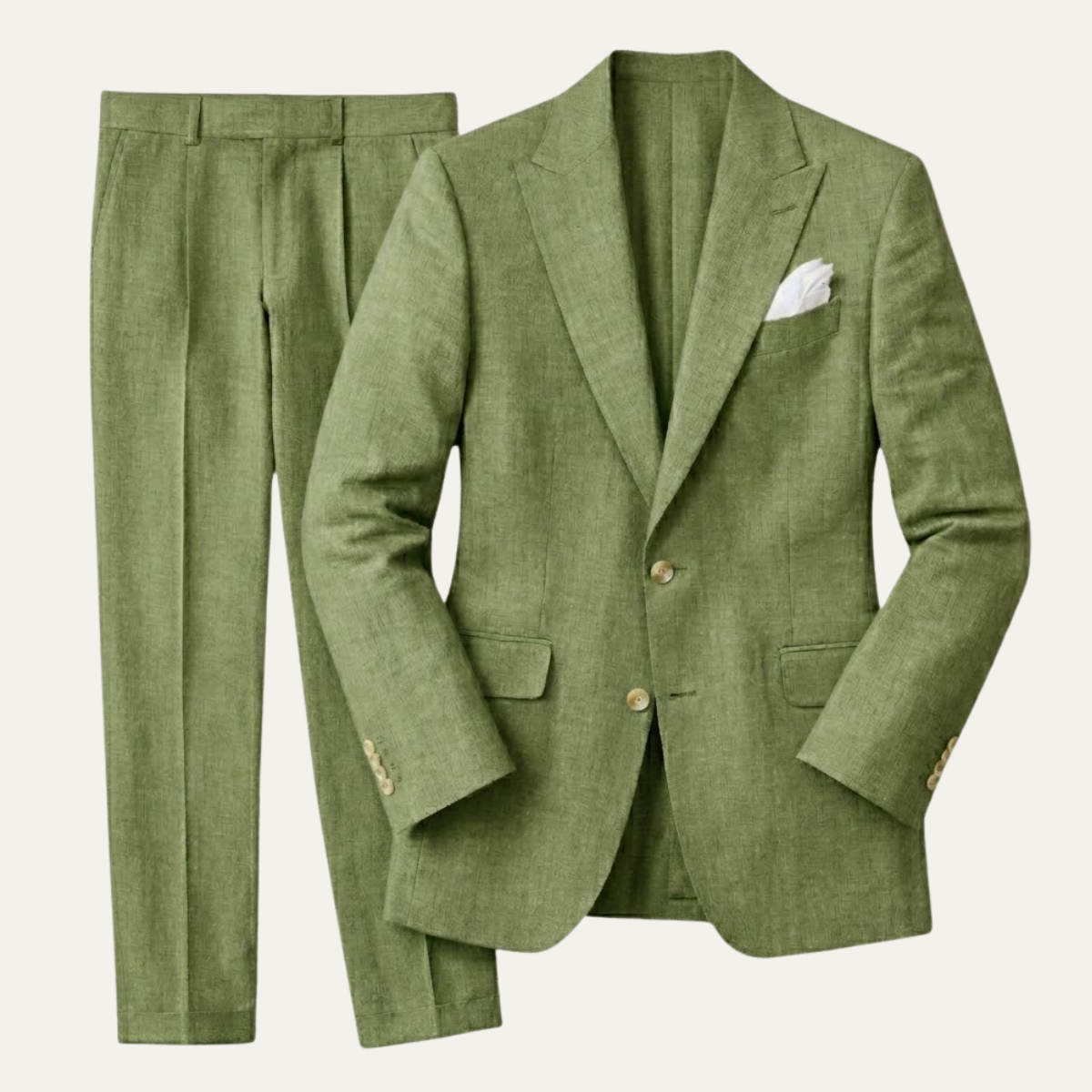 The Hillford Men’s Linen Slim Fit 2 Piece Suit – Blazer and Trousers