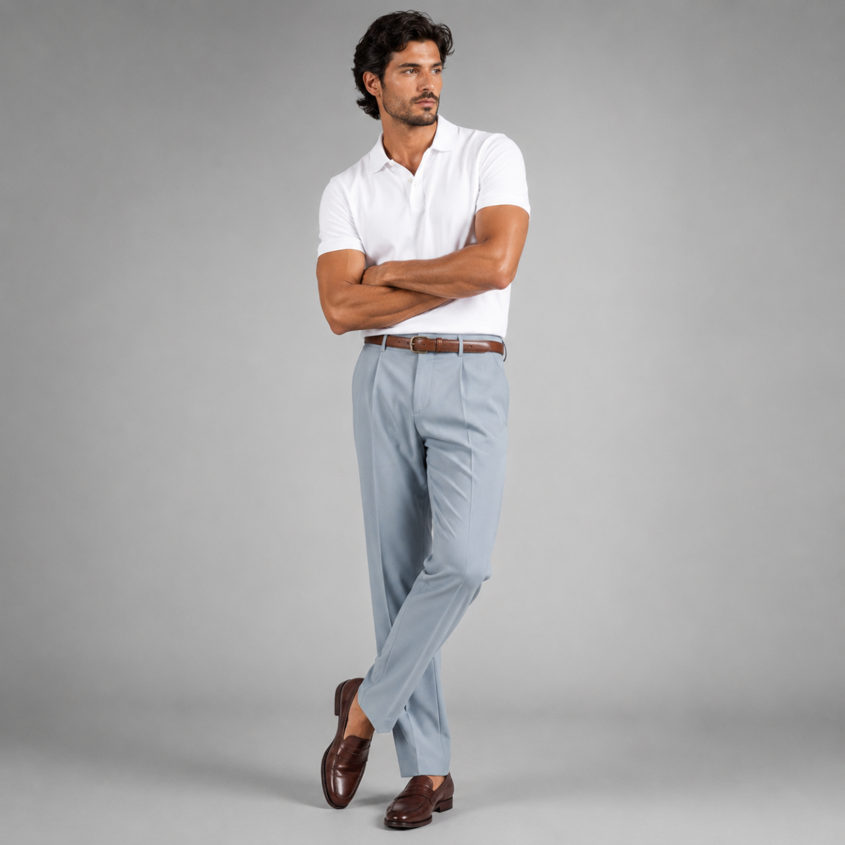 The Brookline Men’s Classic Straight Leg Loose Fit Linen Trousers