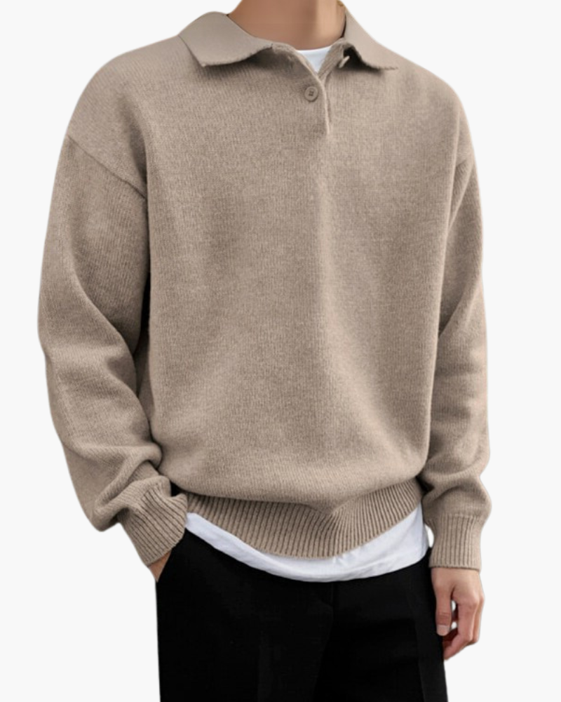 Woollen Button Half Zip