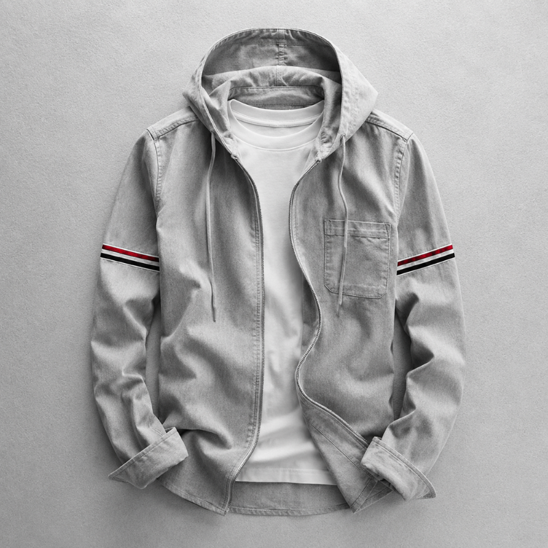 Hooded Jacket with Zip for Men