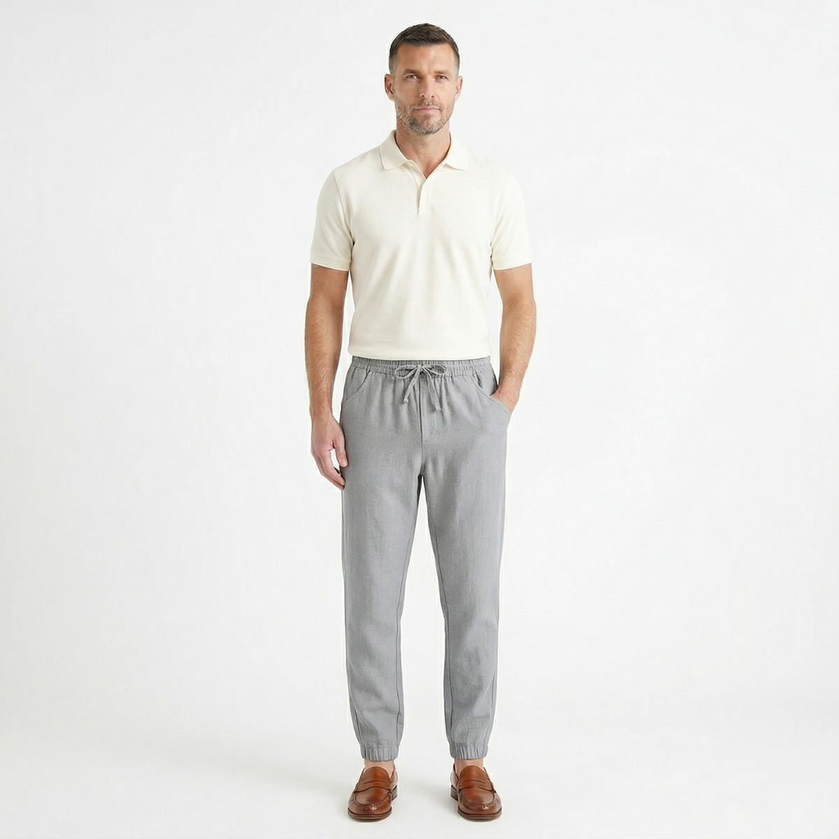 The Palermo Cotton Jogger – Lightweight Summer Trousers for Men
