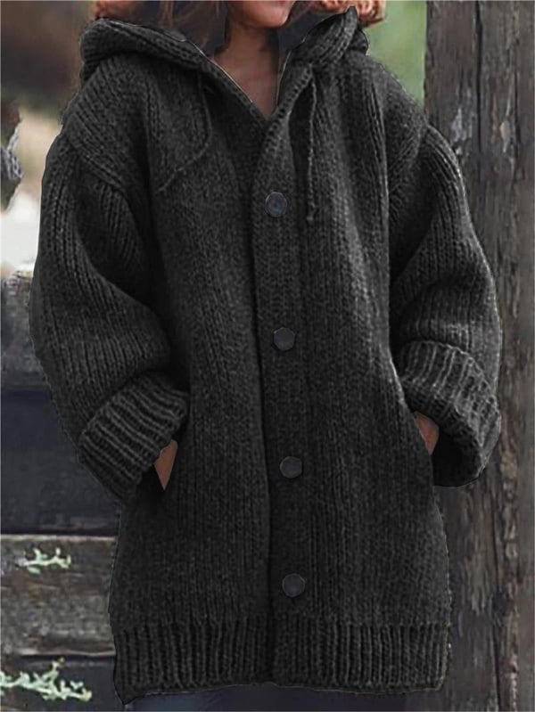 Esme | Oversized Knit Cardigan with Hood for Women