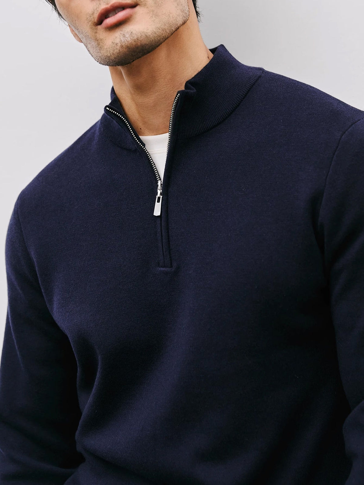Silas | Elegant Half-Zip Knit Sweater