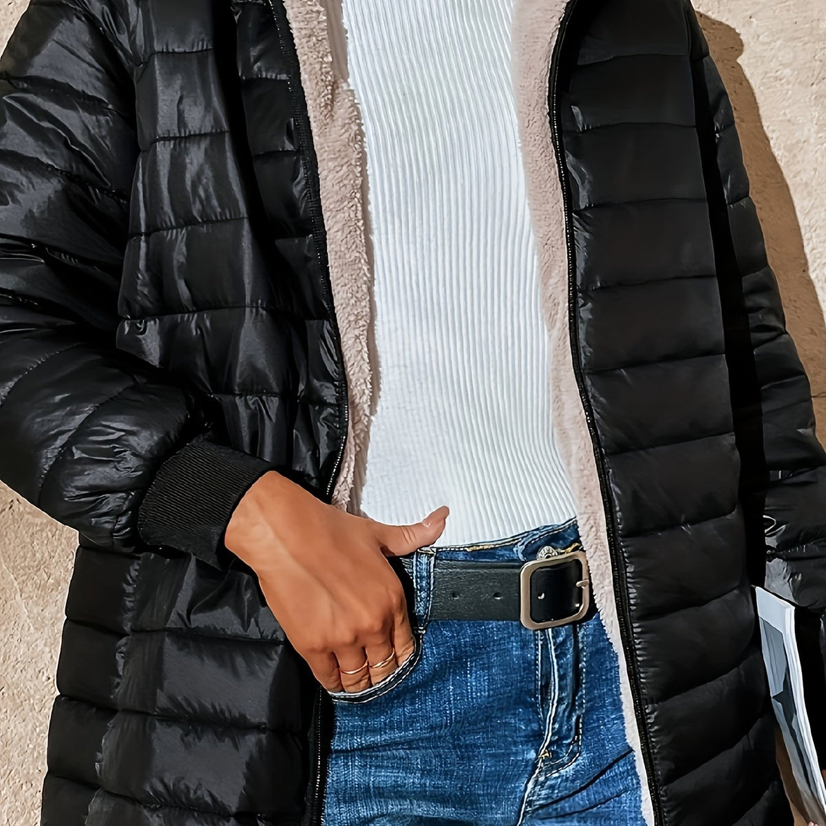 Cora | Cozy-Fleece Longline Coat