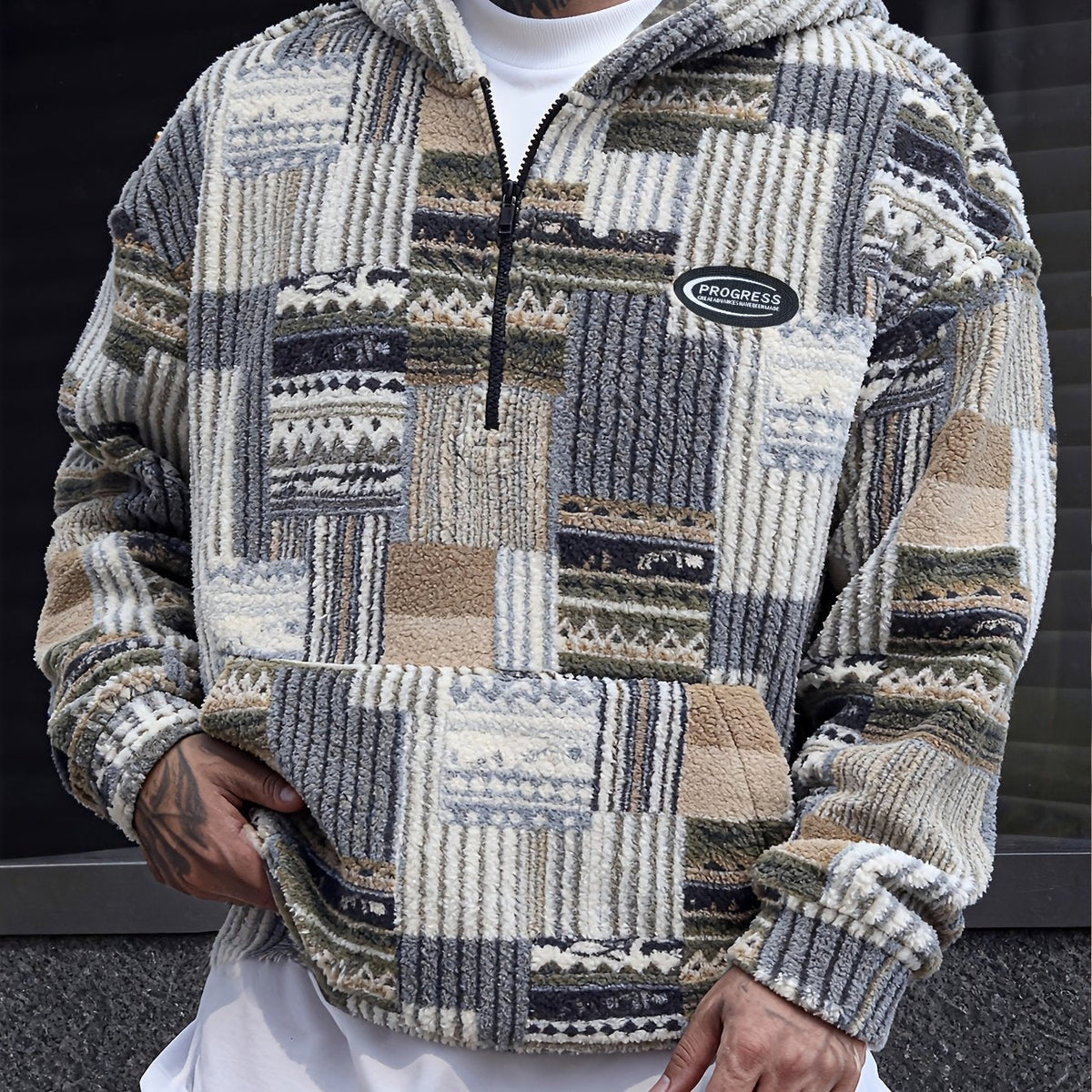 Desmond | Cozy Patterned Half-Zip Sweater