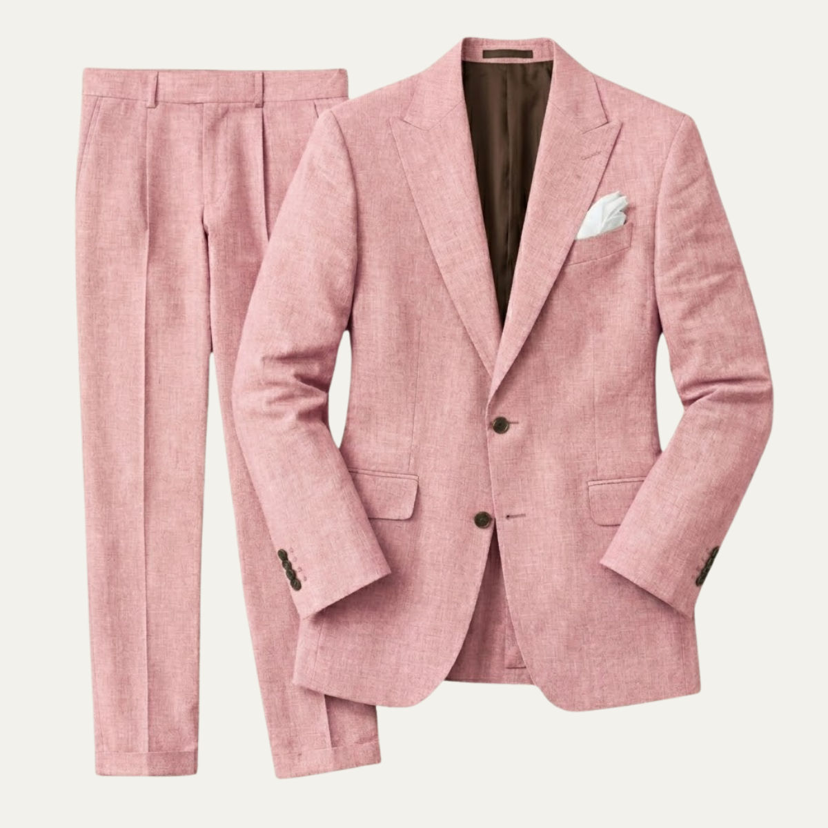 The Hillford Men’s Linen Slim Fit 2 Piece Suit – Blazer and Trousers