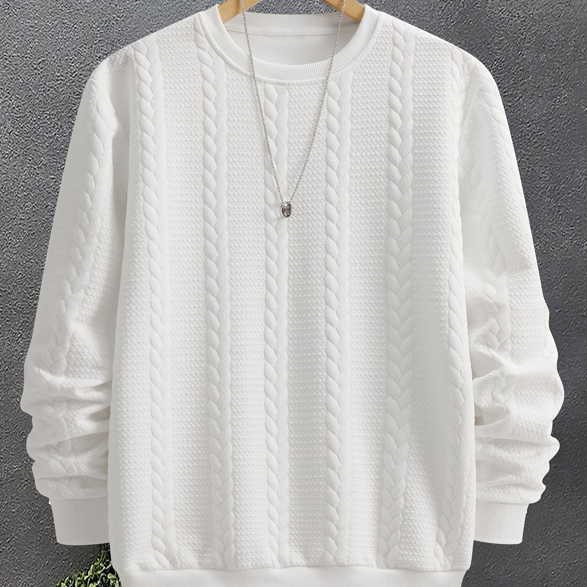 Maddox | Textured Crew Neck Pullover