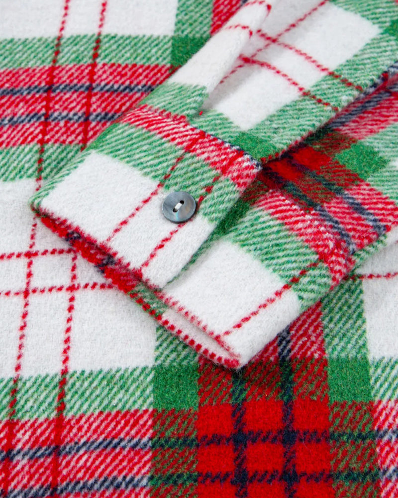 Relaxed Checkered Wool Coat