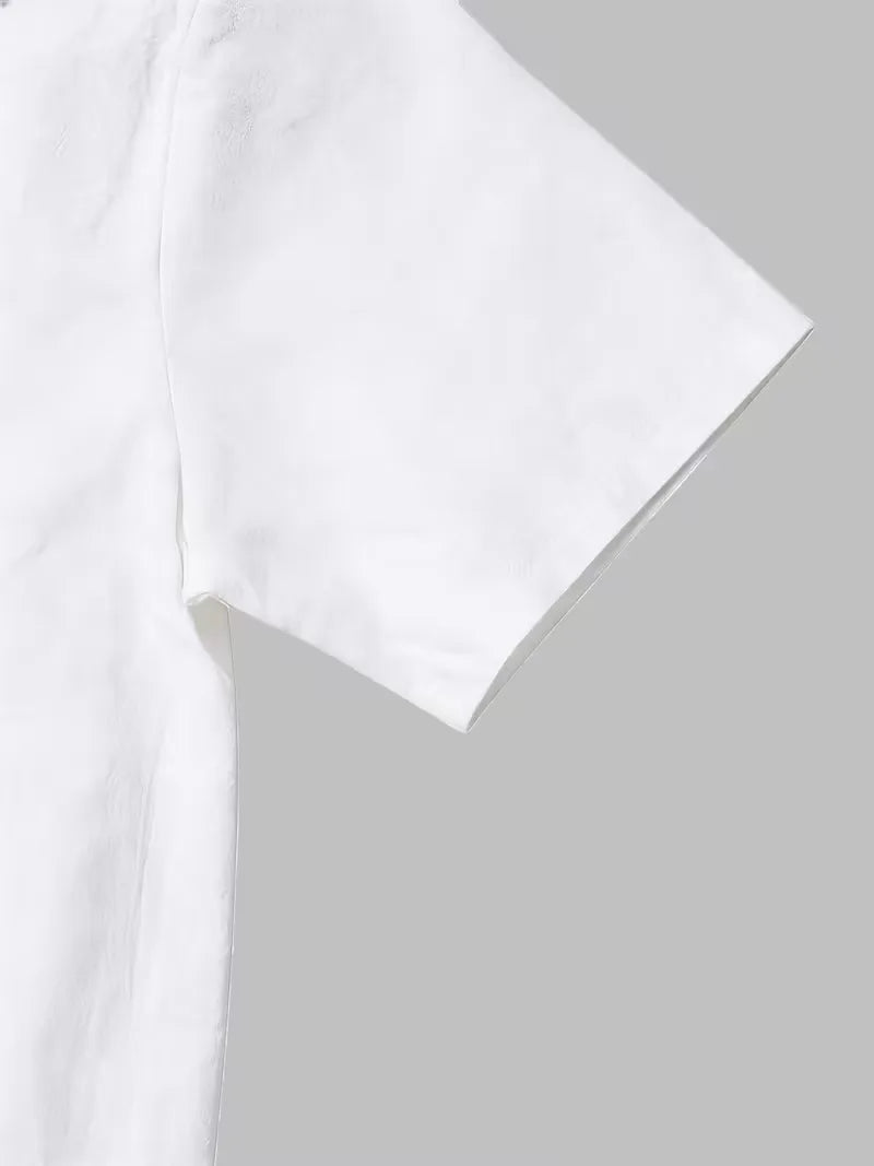 Two-Piece Summer Set with Wide Trousers for Men