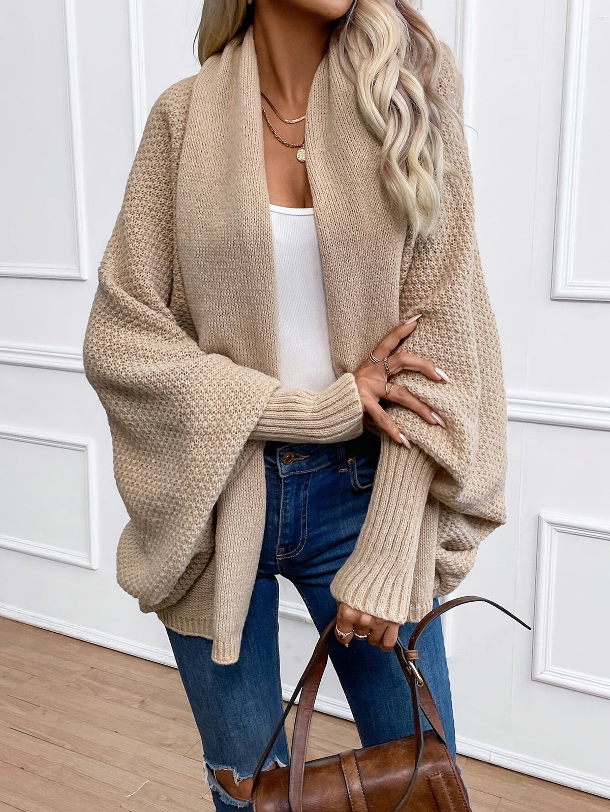 Eloise | Cozy Batwing Open-Front Cardigan