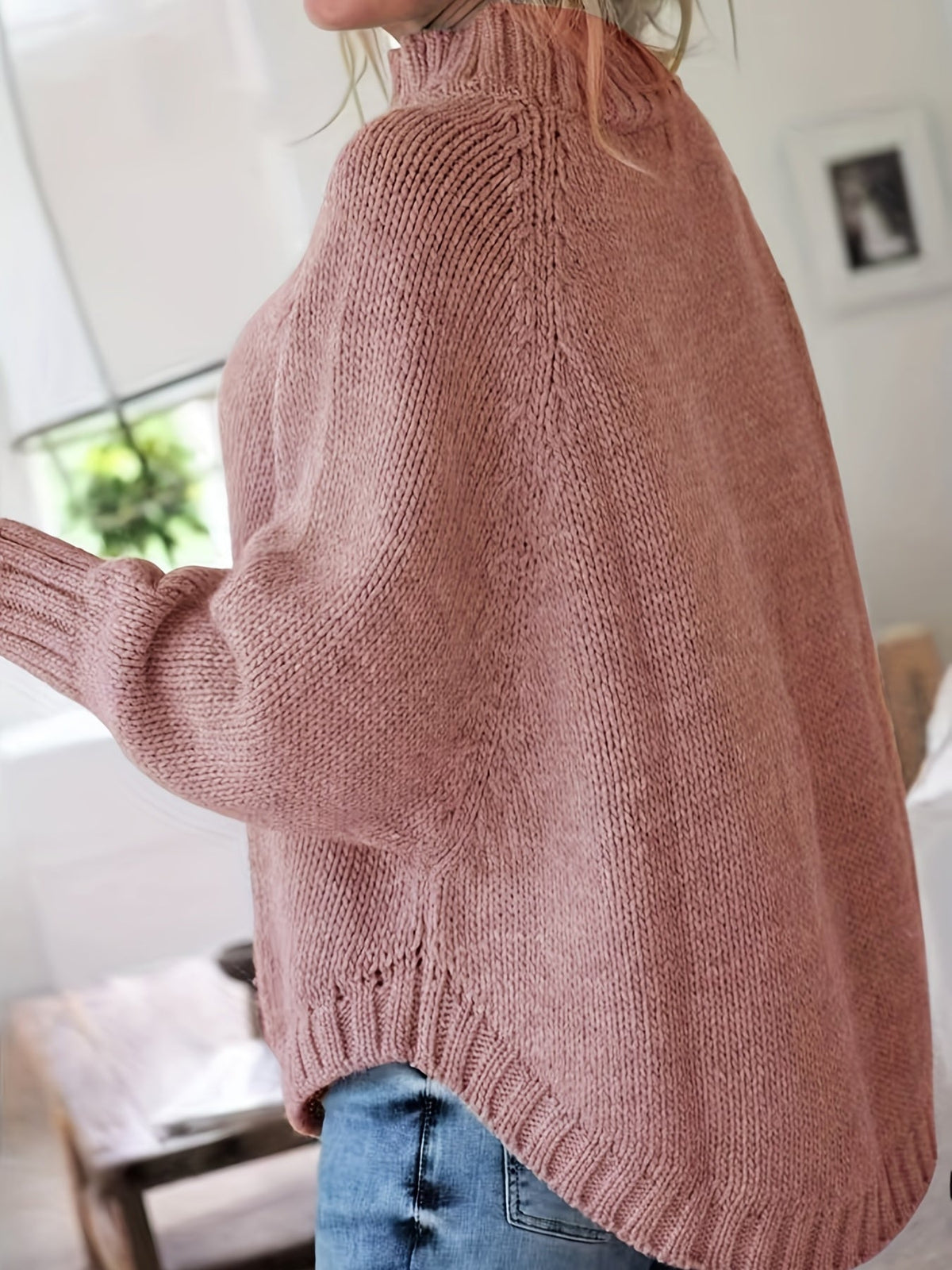 Women's Vintage High Neck Sweater