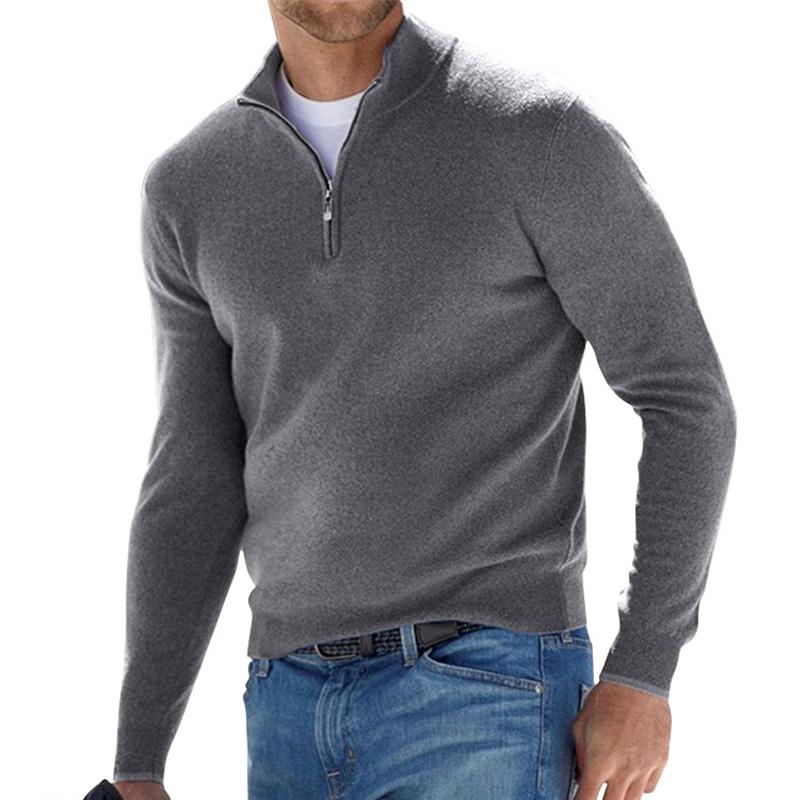 Men's Half-Zip Knitted Sweater | Comfort Meets Style