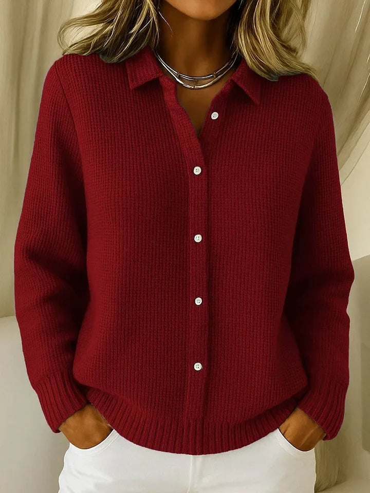 Nina | Collared Knit Sweater