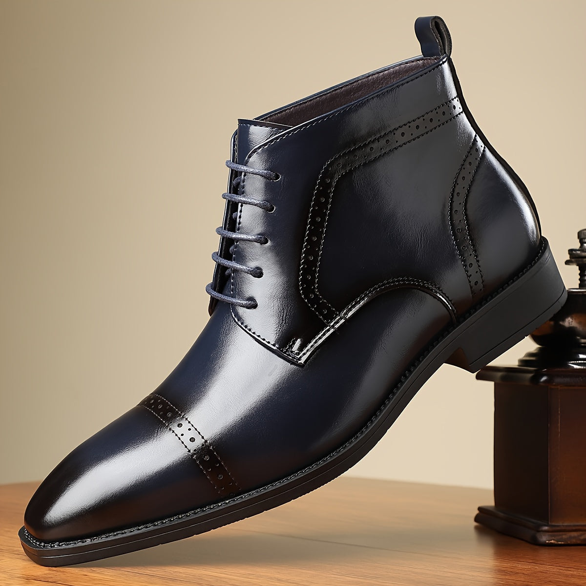 Redmond | Elegant Cap-Toe Lace-Up Boots