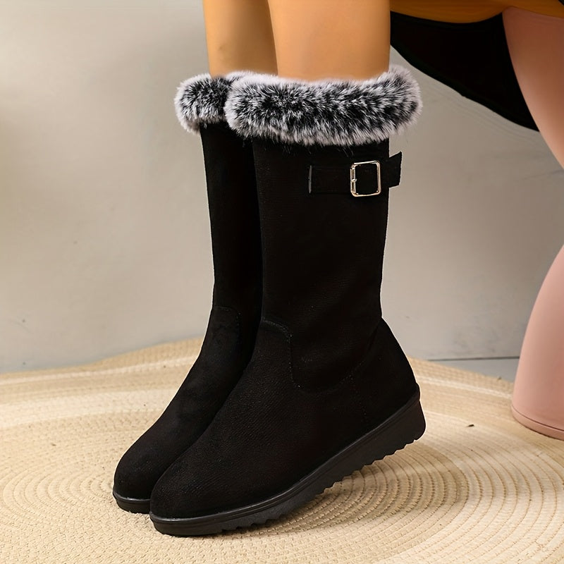 Marguerite Isadora | Cozy Tall Boots with Fur Trim