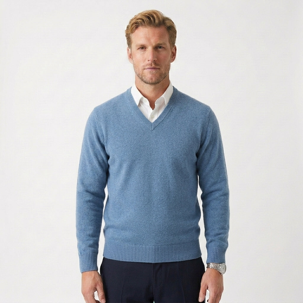 HOLLANDEN | SLIM FIT V-NECK JUMPER FOR MEN