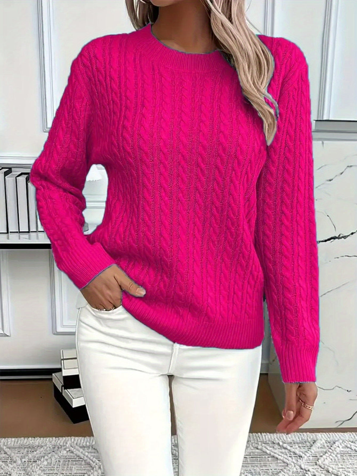 Women's Comfortable Round Neck Sweater