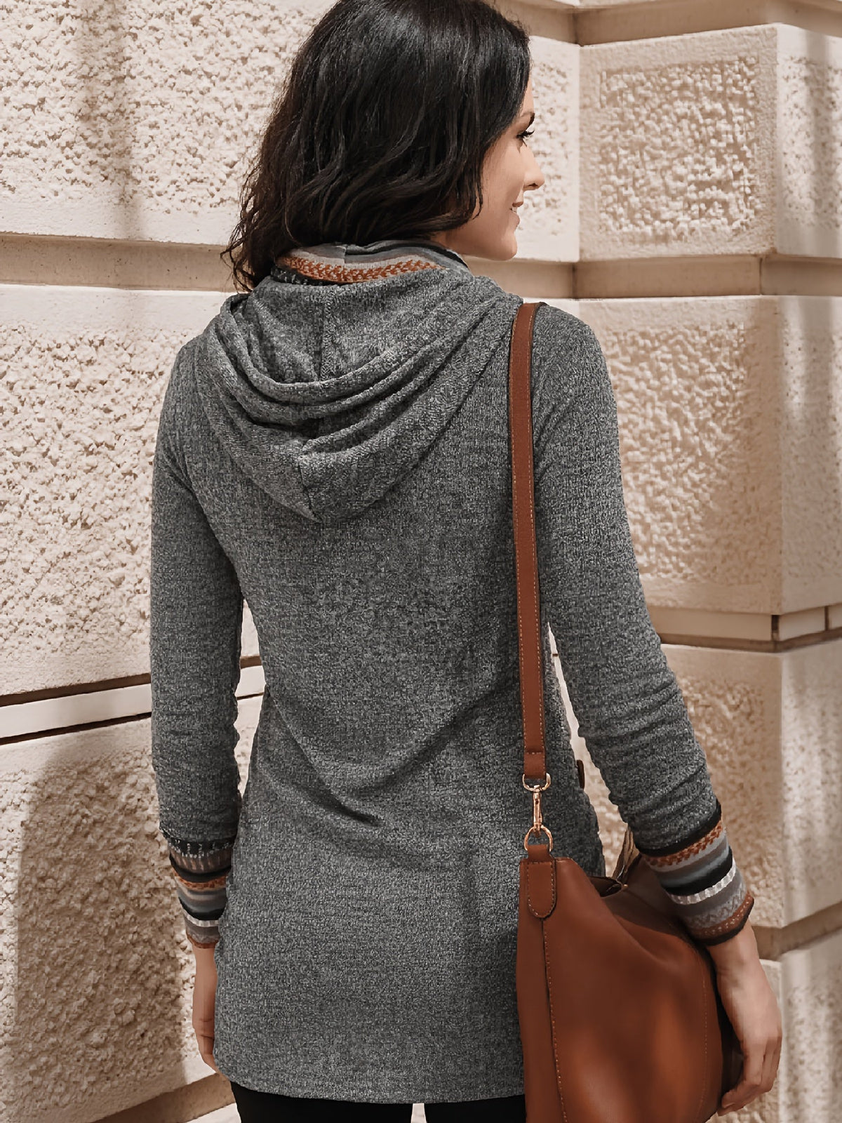 Thalia | Patterned Cowl-Neck Blouse