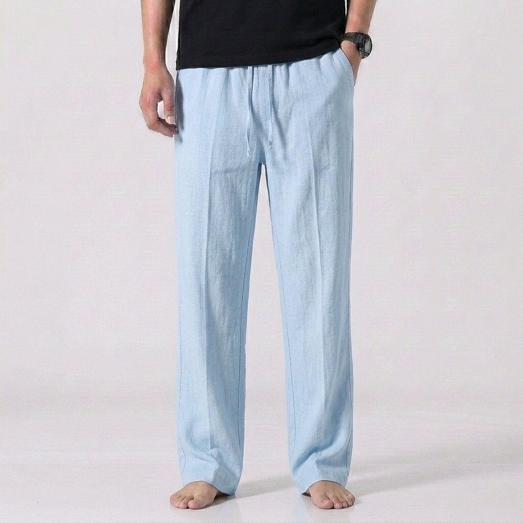 LINEN LOOK SUMMER TROUSERS FOR MEN