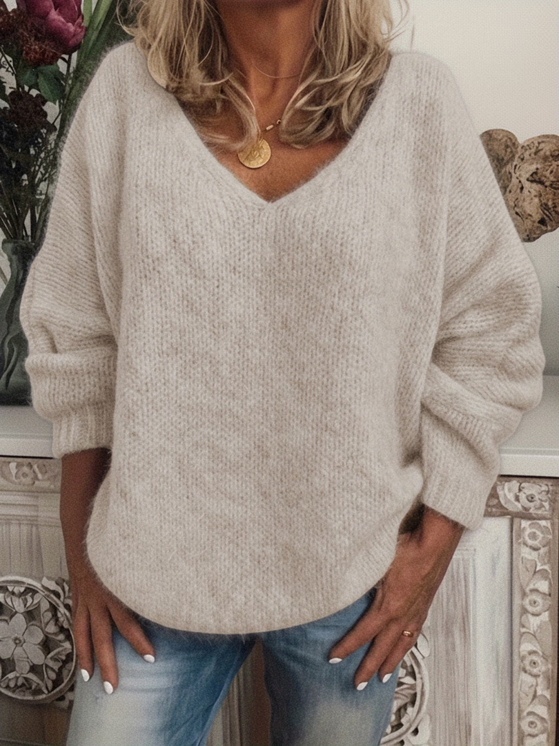 LADIES' V-NECK SWEATER