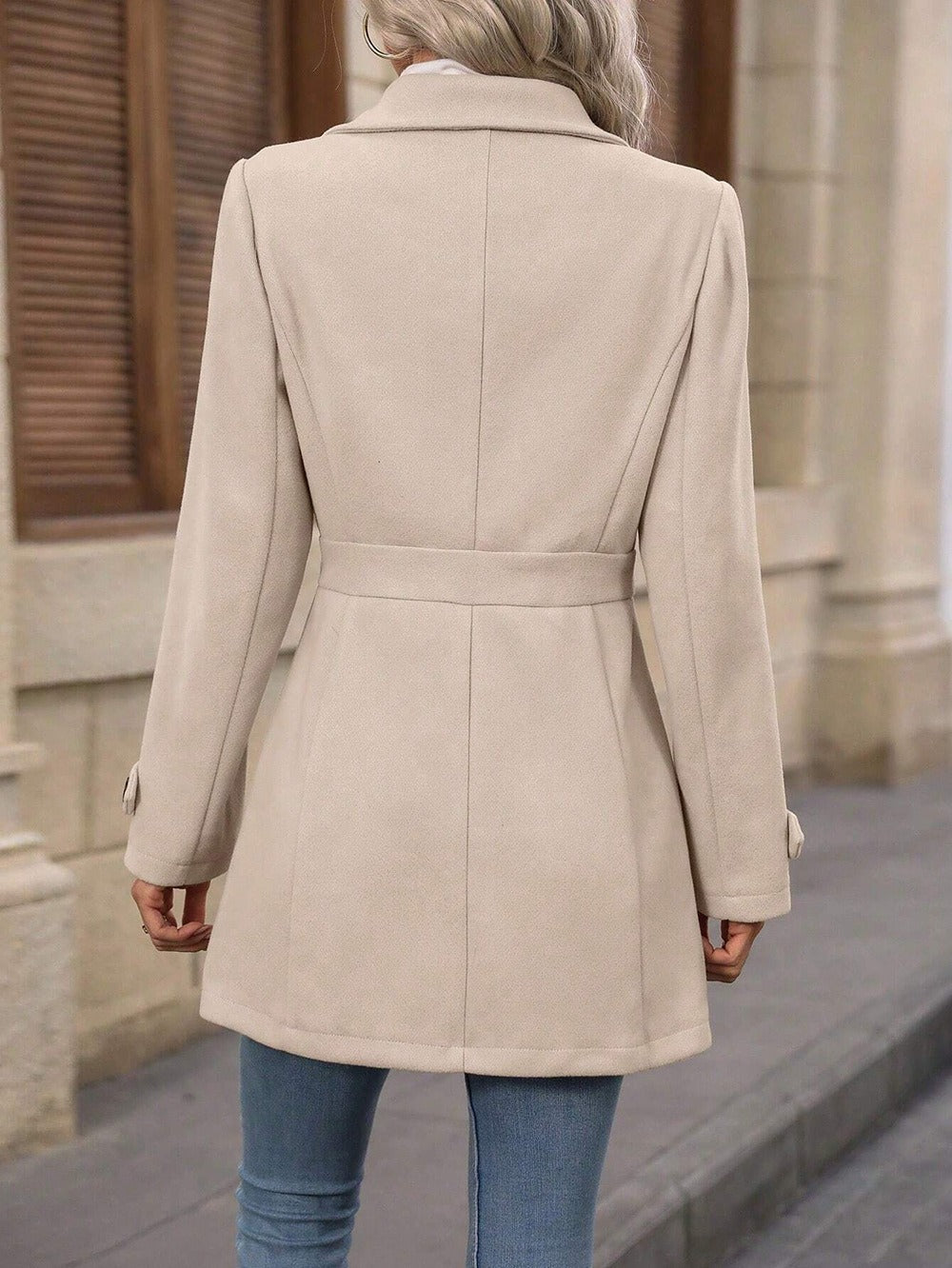 Trench Coat Ladies Mid-Season Coat with Belt