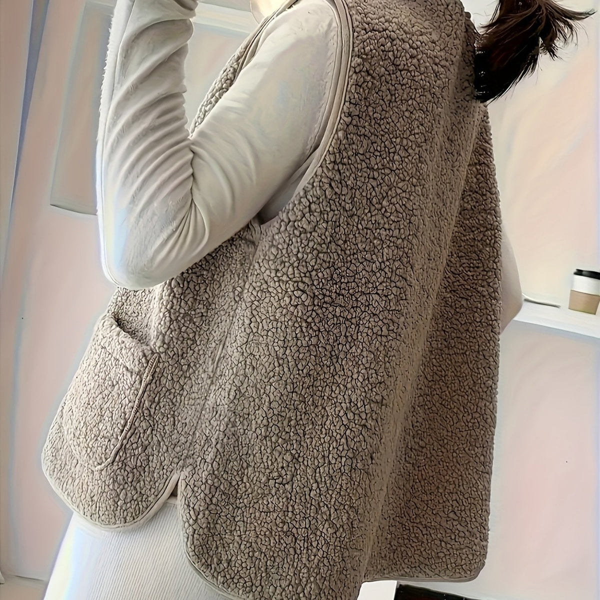 Estella | Textured Button-Down Vest