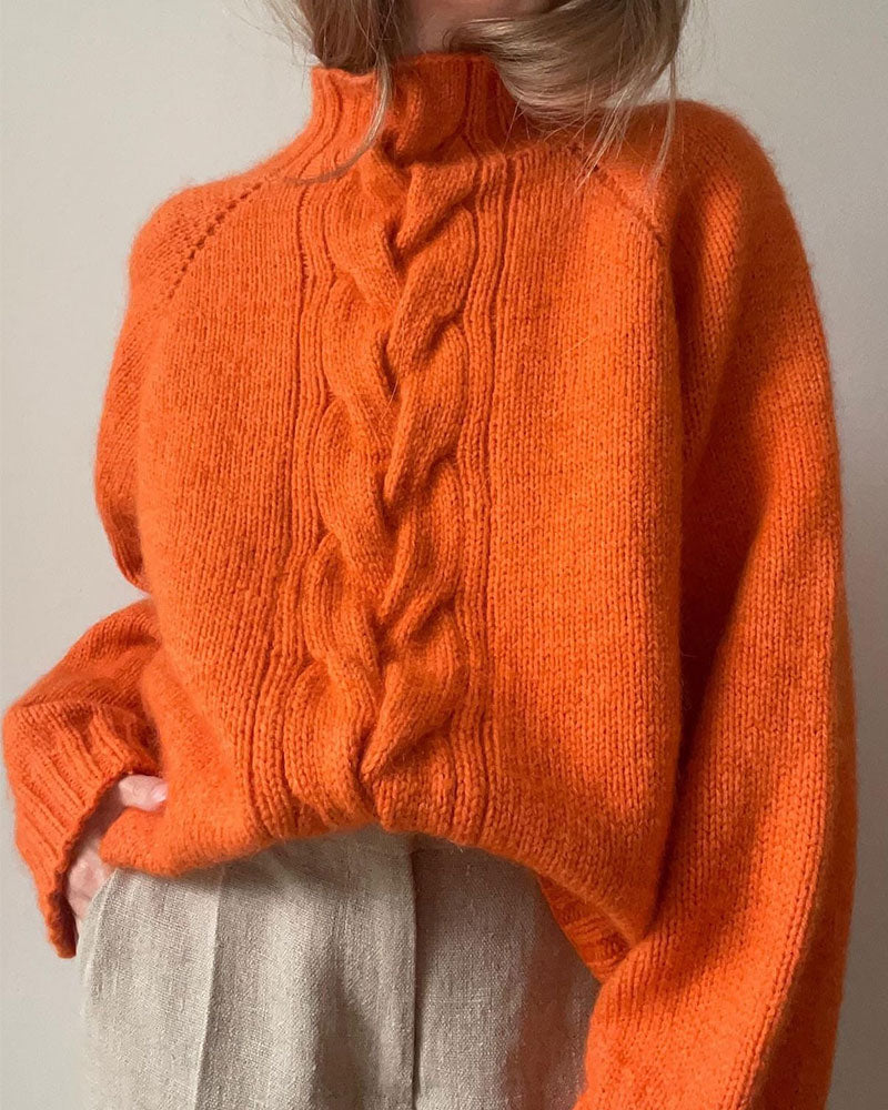 Raglan Sleeve Turtleneck Sweater
