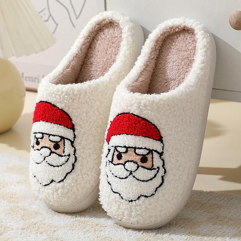 Maja | Cozy Christmas Slippers Featuring Santa, Moose, and Gingerbread Man