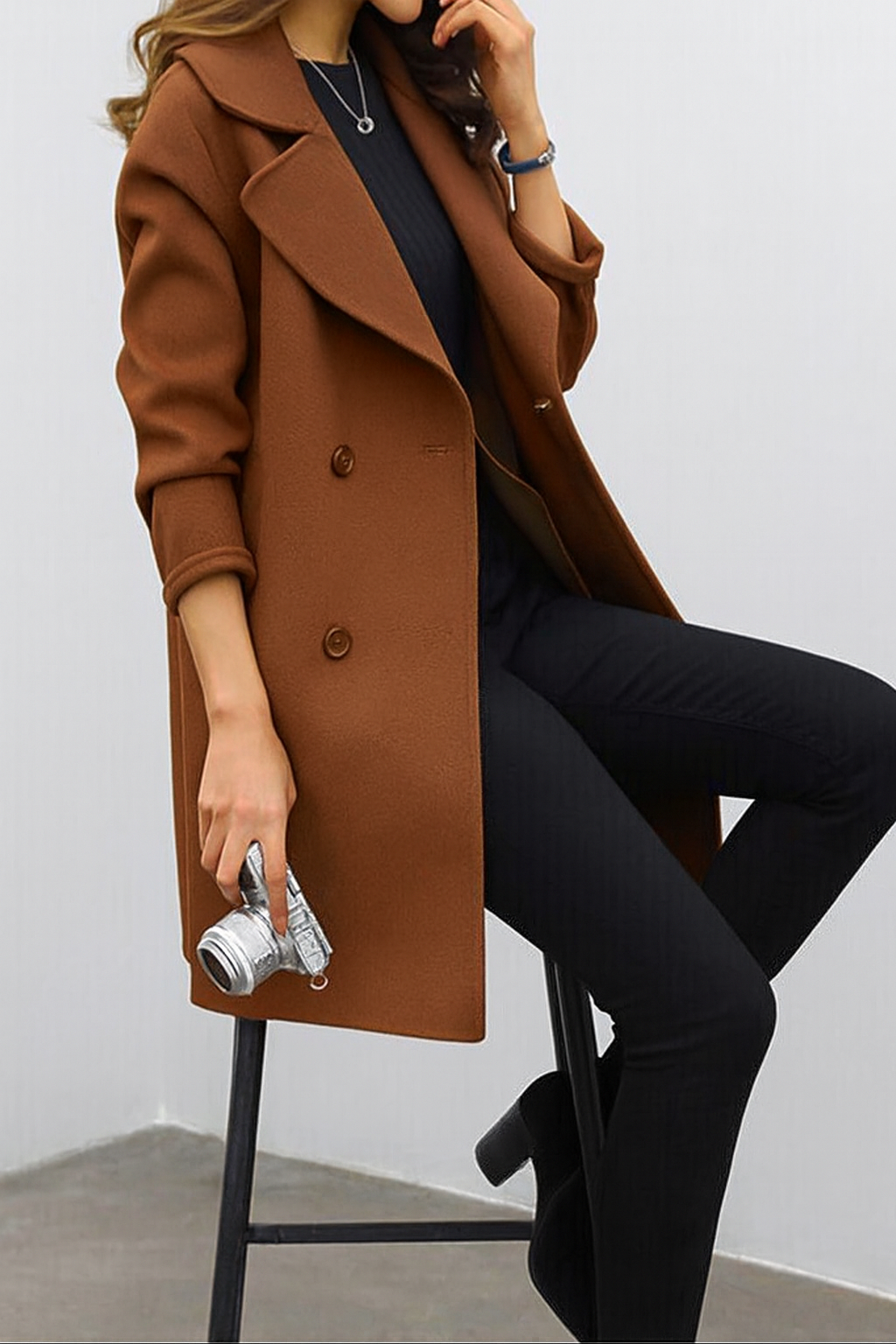 Mette | Chic Double-Breasted Overcoat
