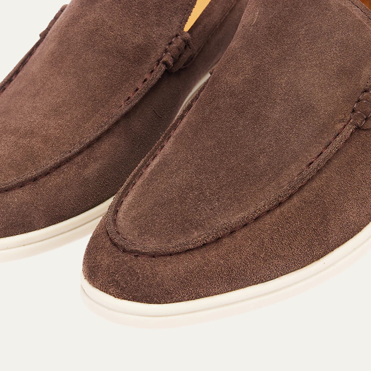 The Meadowgate Men’s Casual Vintage Suede Leather Slip On Loafers - Khaki
