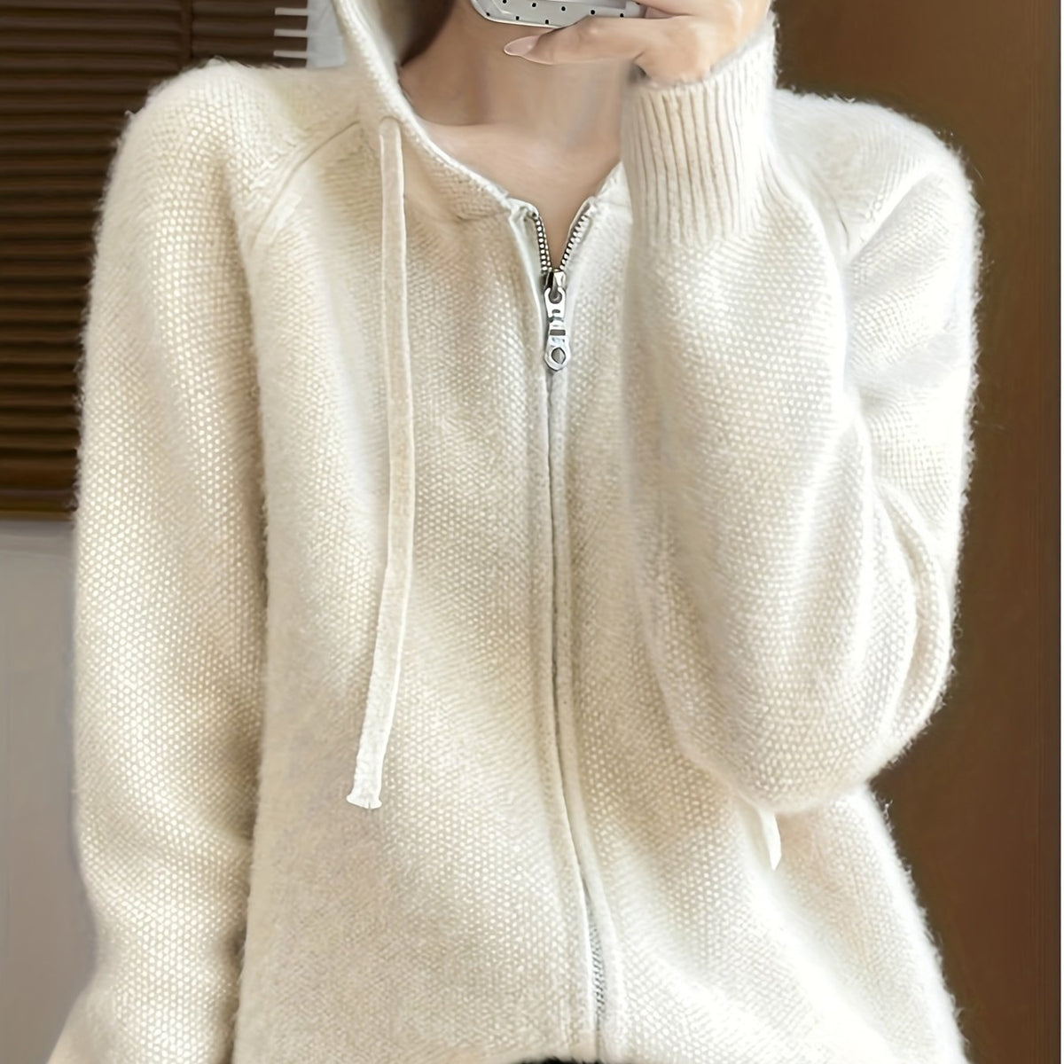 Cassidy | Comfortable Hooded Zip-Up Cardigan