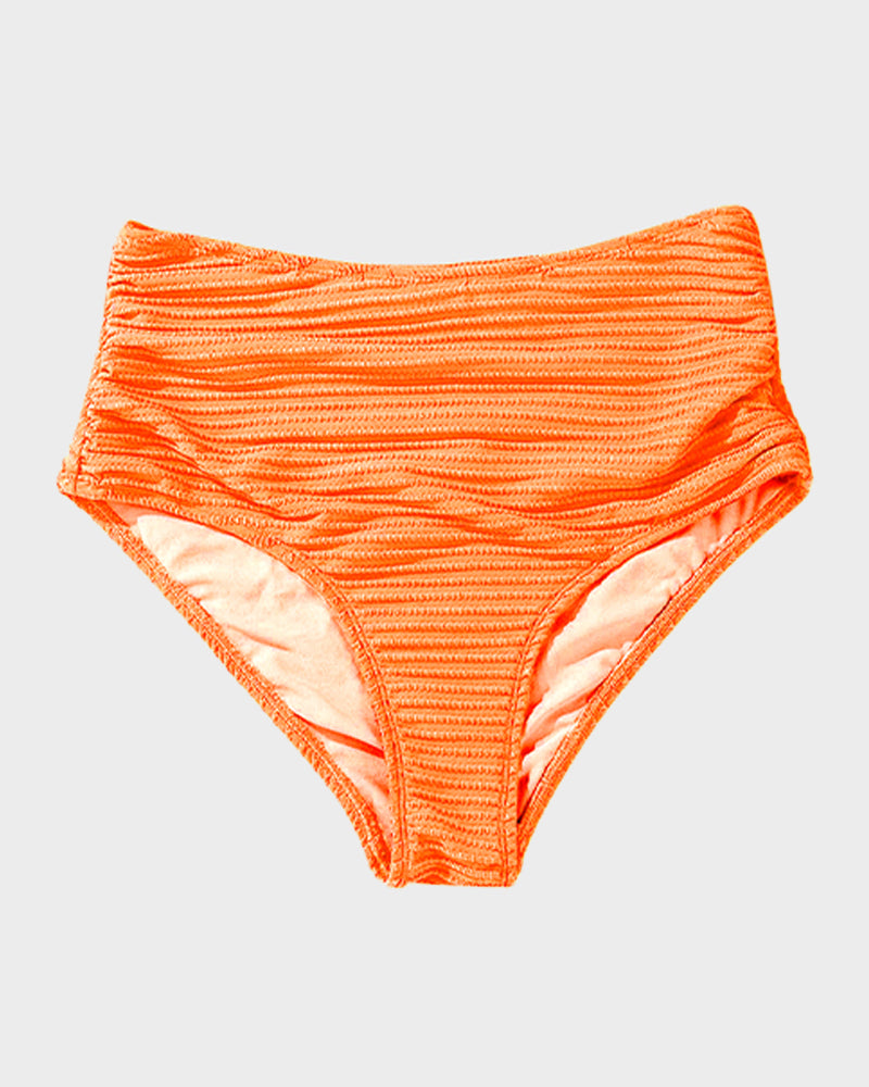 Ribbed High-Waisted Bikini Set for Women