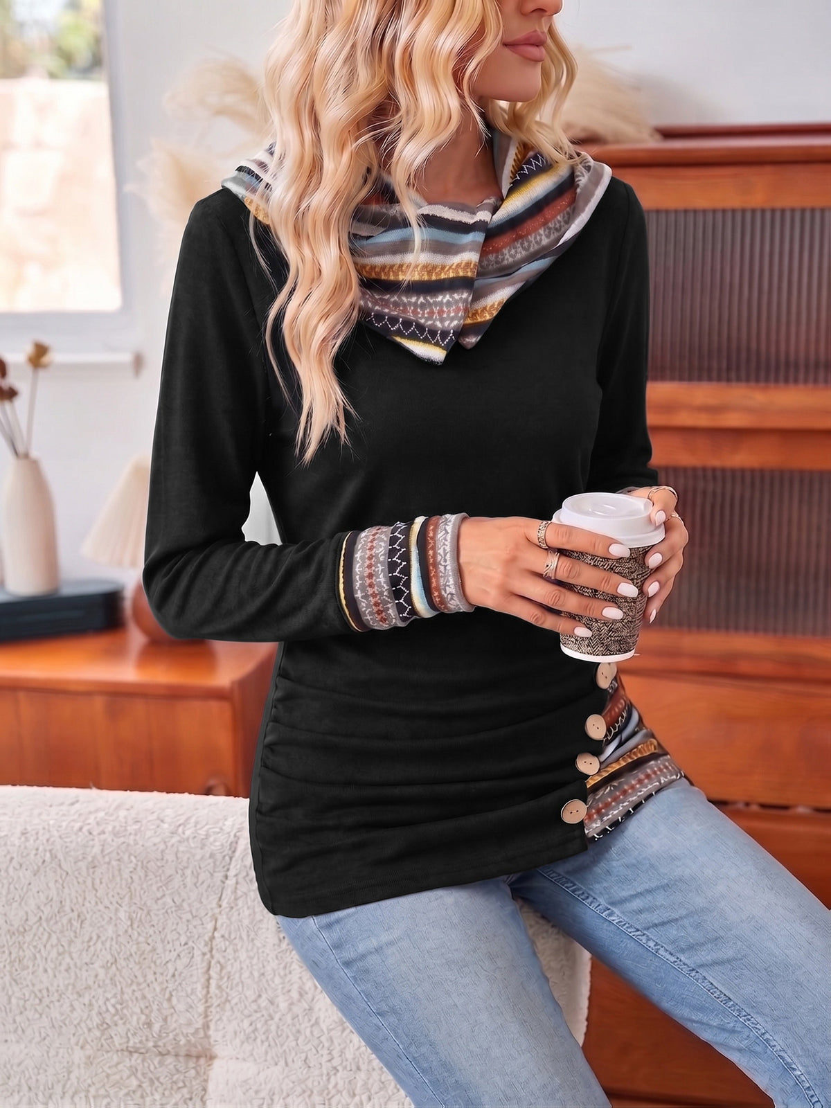 Opal | Cozy Printed Long-Sleeve Shirt