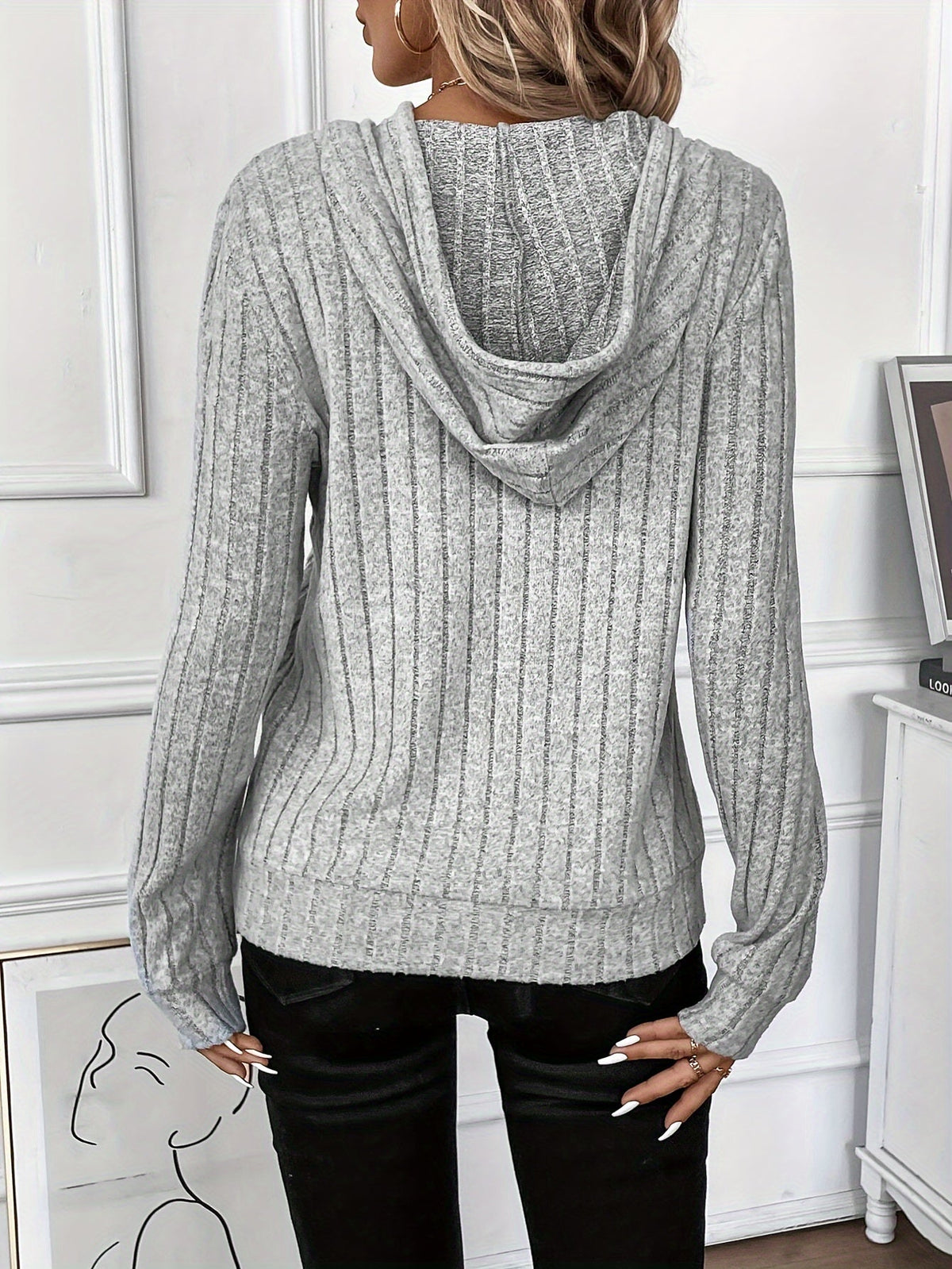 Noreen | Comfy Ribbed Hoodie