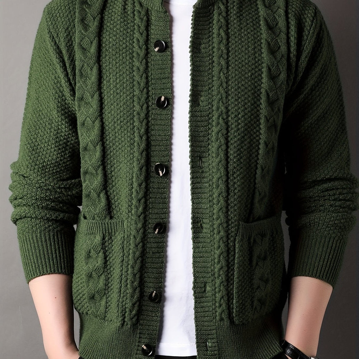 Percival | Textured Button-Up Cardigan